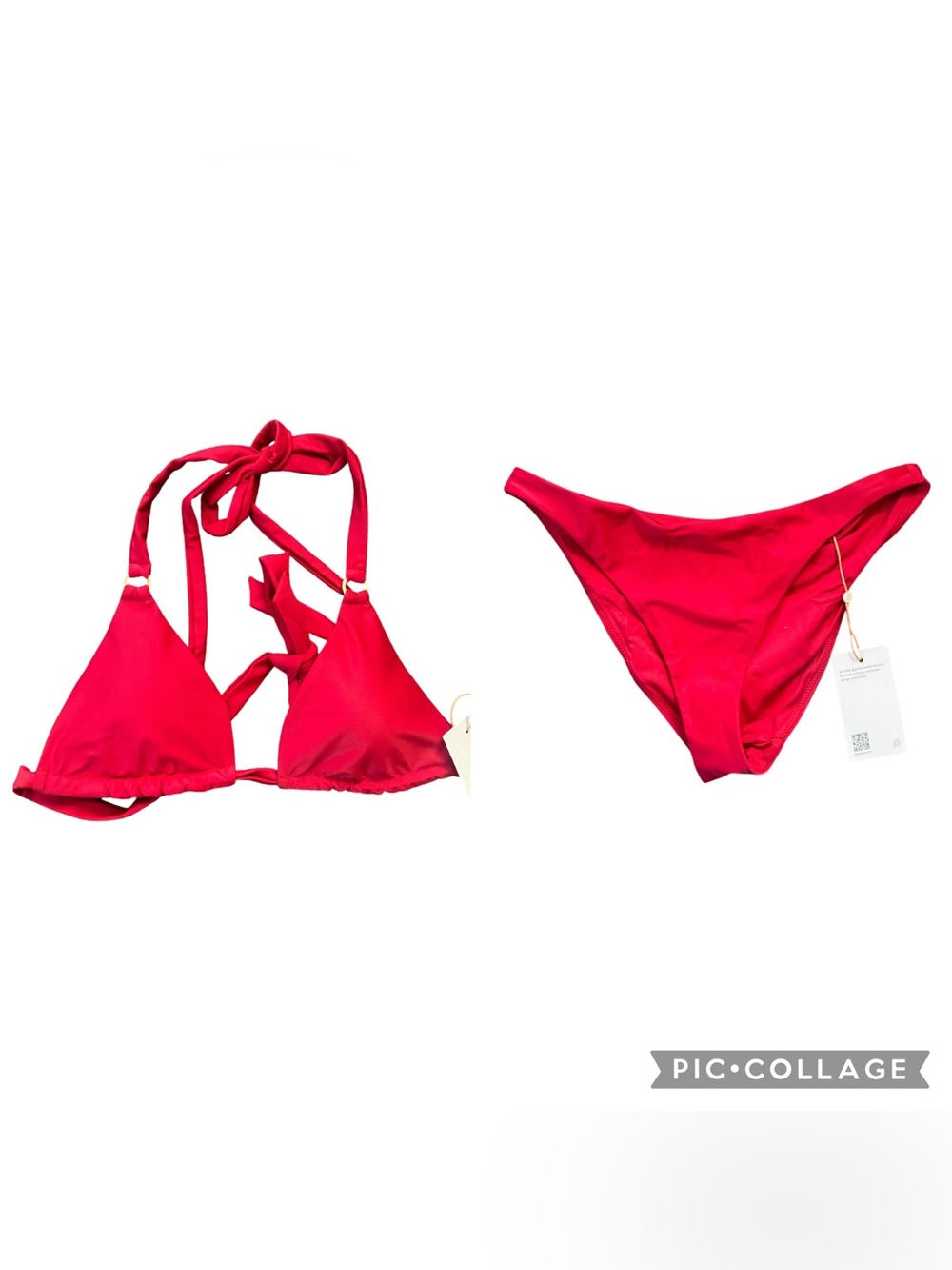 Quince Cherry Red Bikini Size Small